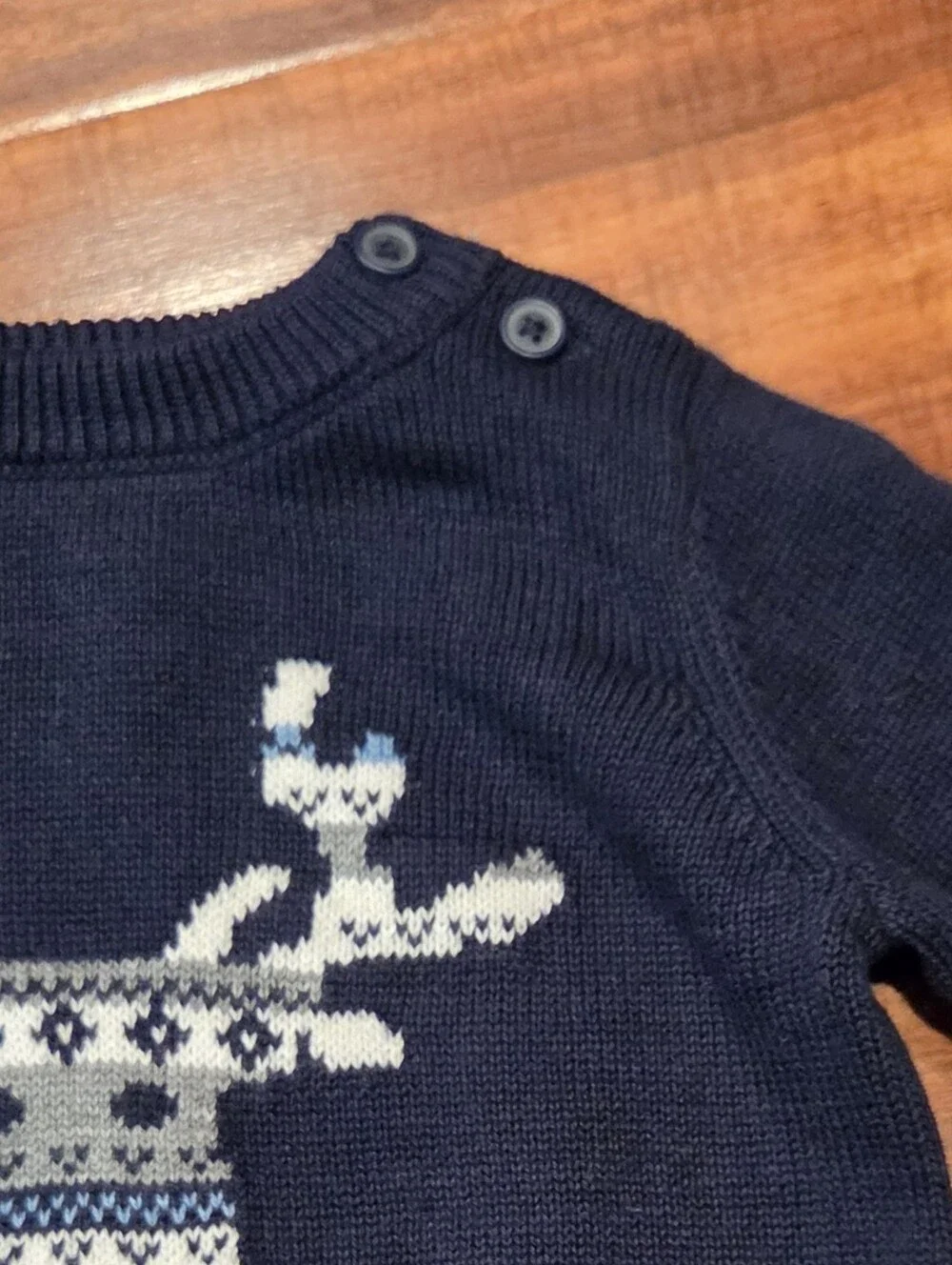 Gymboree NWT 0-3 Months Navy/Ivory Reindeer Sweater and Hat Set